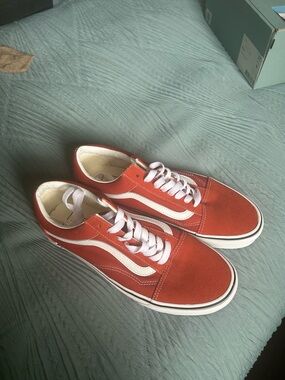 Vans Old Skool Men's Sneakers in Orange with White Stripe